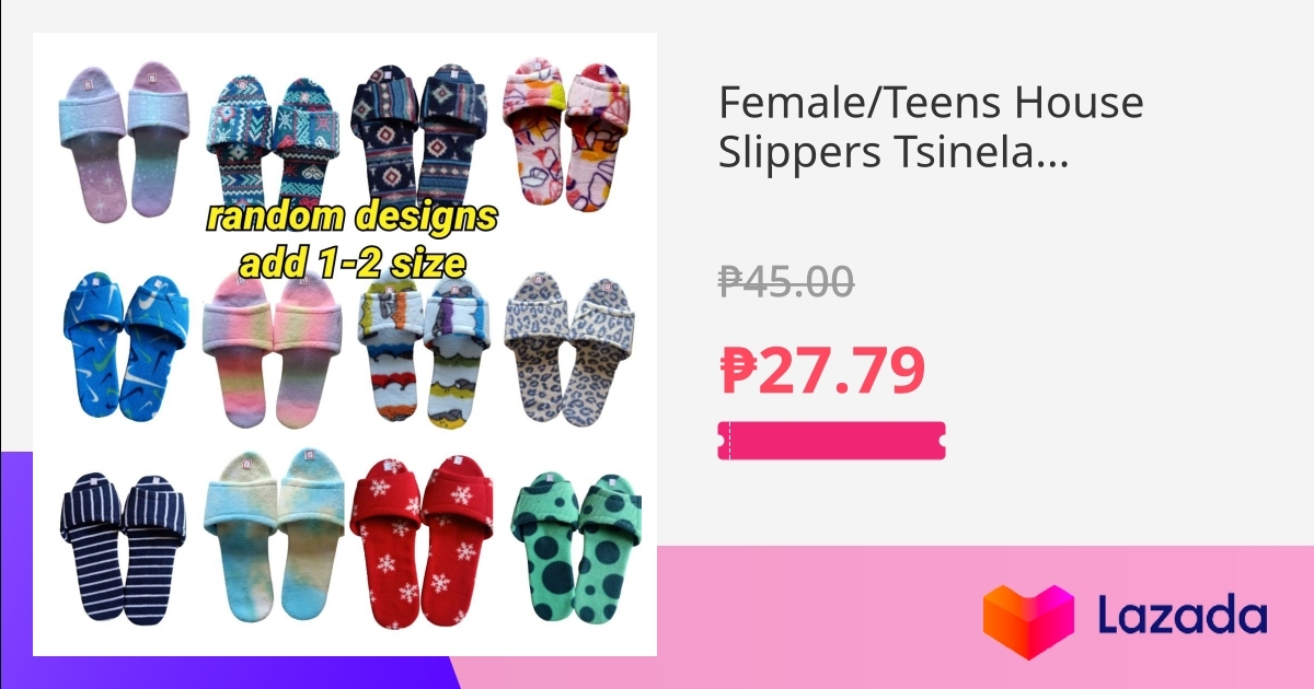 Female/Teens House Slippers Tsinelas Pambahay Bedroom slippers Indoor ...