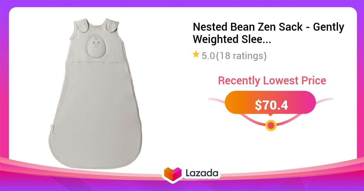 Nested Bean Zen Sack Gently Weighted Sleep Sacks Selfsoothe and