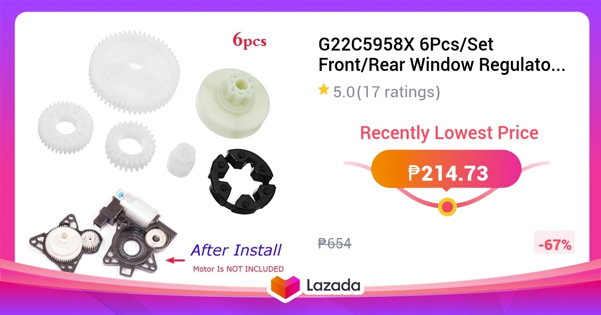 G22C5958X 6Pcs/Set Front/Rear Window Regulator Adjust Motor Gear