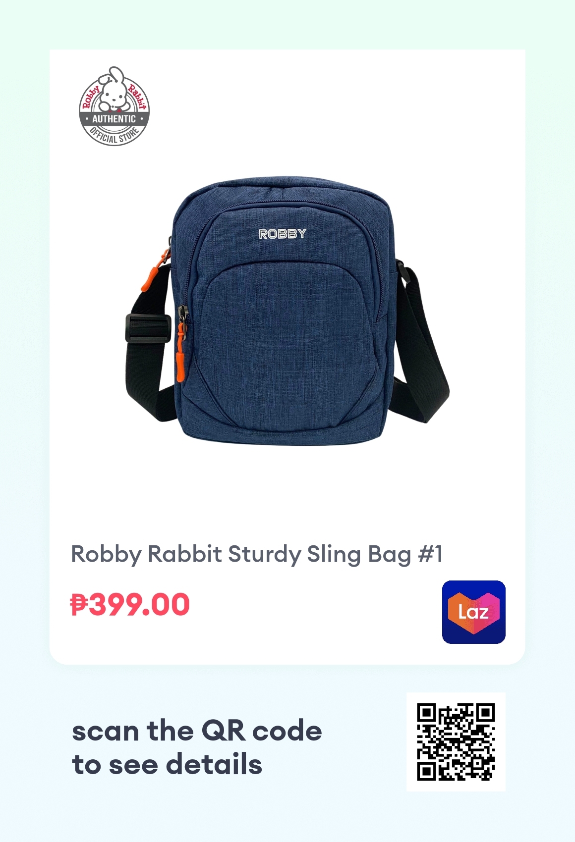 Robby Rabbit Sturdy Sling Bag #1