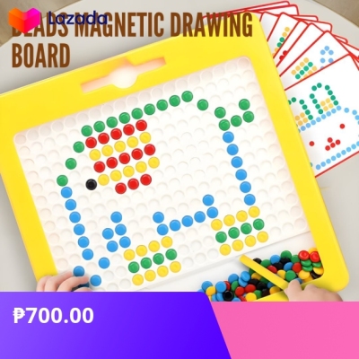 RJ MAGPAD DOTS BEADS MAGNETIC DRAWING BOARD WITH PEN EDUCATIONAL TOY