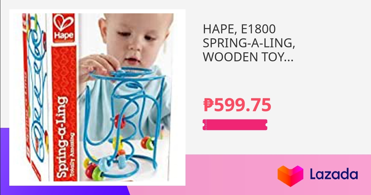 Hape E1800 Spring-A-Ling Wooden Toys Educational Toys Learning Toys Toys For Boys& Girls