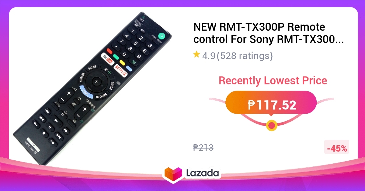 NEW RMTTX300P Remote control For Sony RMTTX300B RMTTX300U 4K HDR