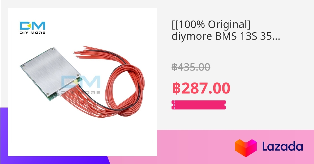 [100% Original] diymore BMS 13S 35A 48V Li-Ion B-attery Protection ...