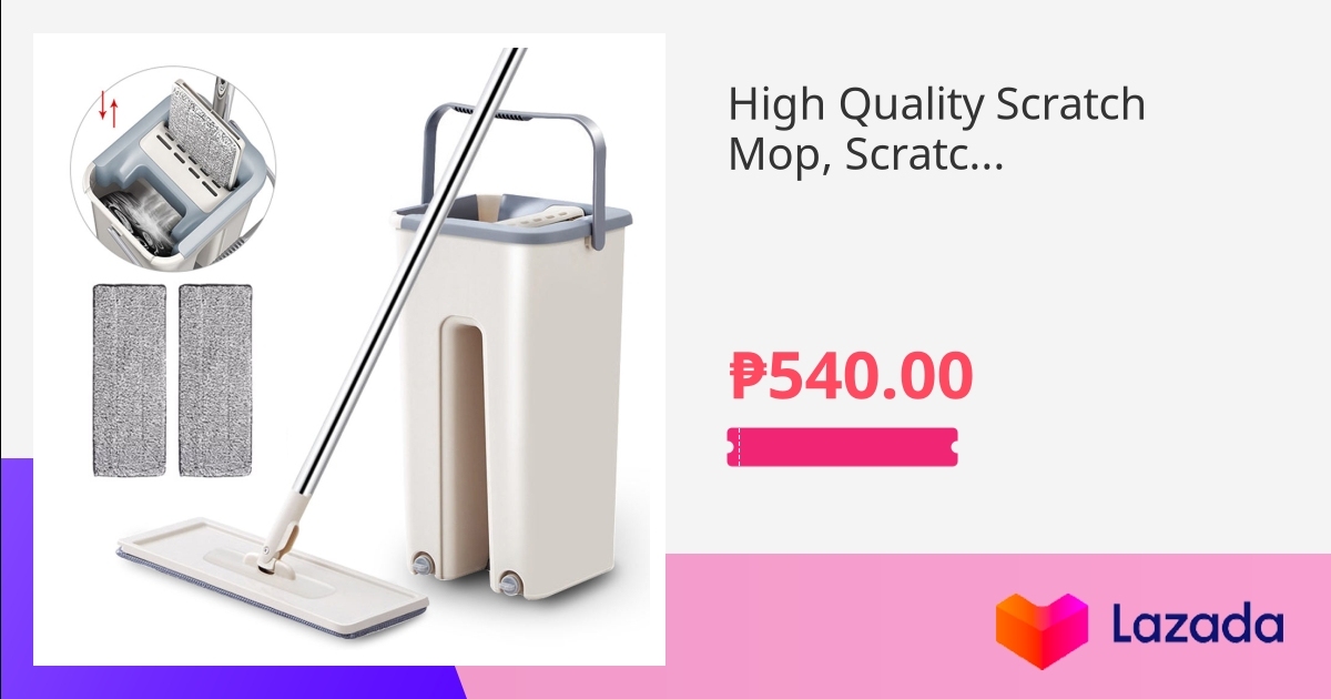 High Quality Scratch Mop, Scratch Cleaning Mop, Self Wash and Squeeze Mop, Microfiber Flat Mop