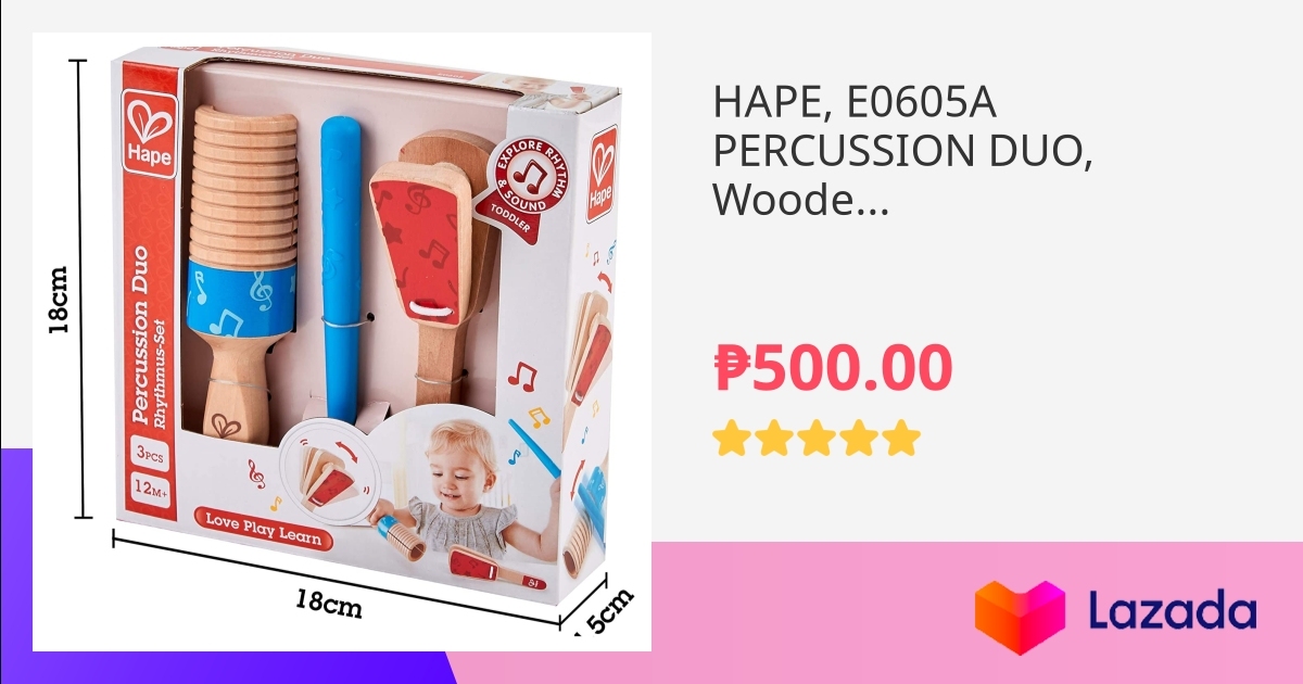 HAPE E0605A PERCUSSION DUO Wooden toys Educational Toys Gift Toy