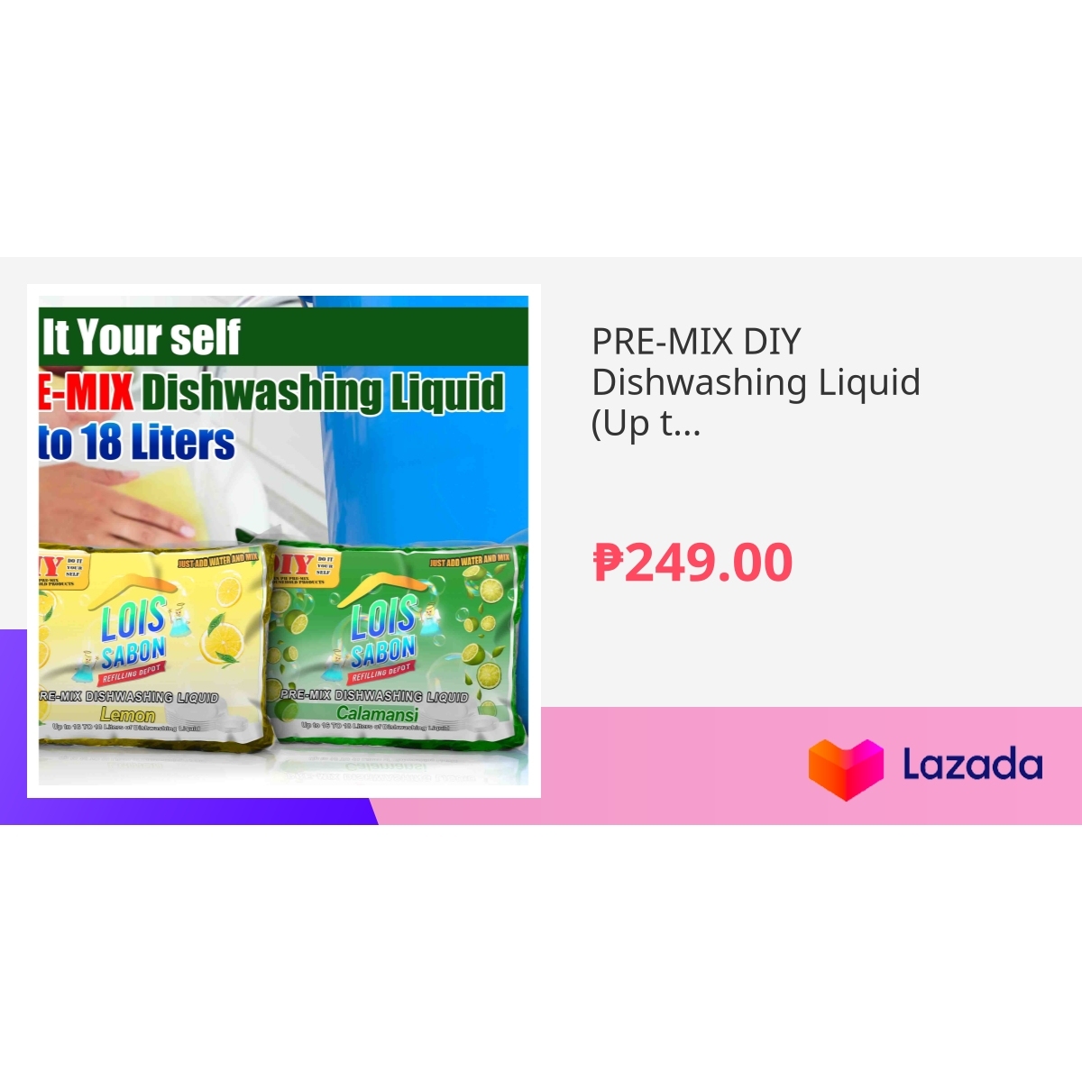 PREMIX DIY Dishwashing Liquid (Up to 1618 Liters) FIRST IN PH PREMIX