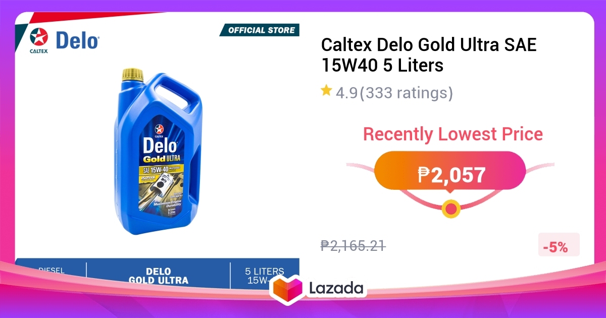 Caltex Delo Gold Ultra SAE 15W40 5 Liters