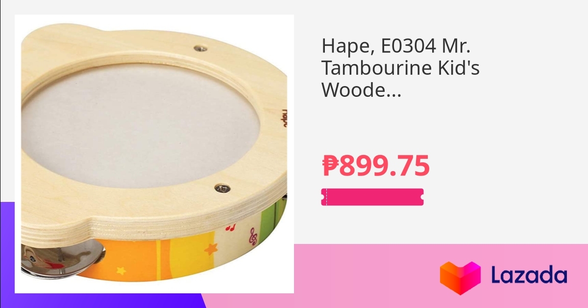 Hape, E0304 Mr. Tambourine Kid's Wooden Instrument