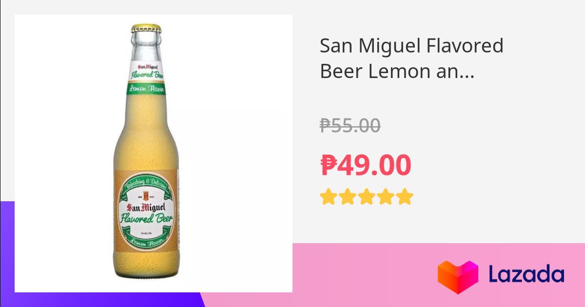 San Miguel Flavored Beer Lemon and Apple Flavor