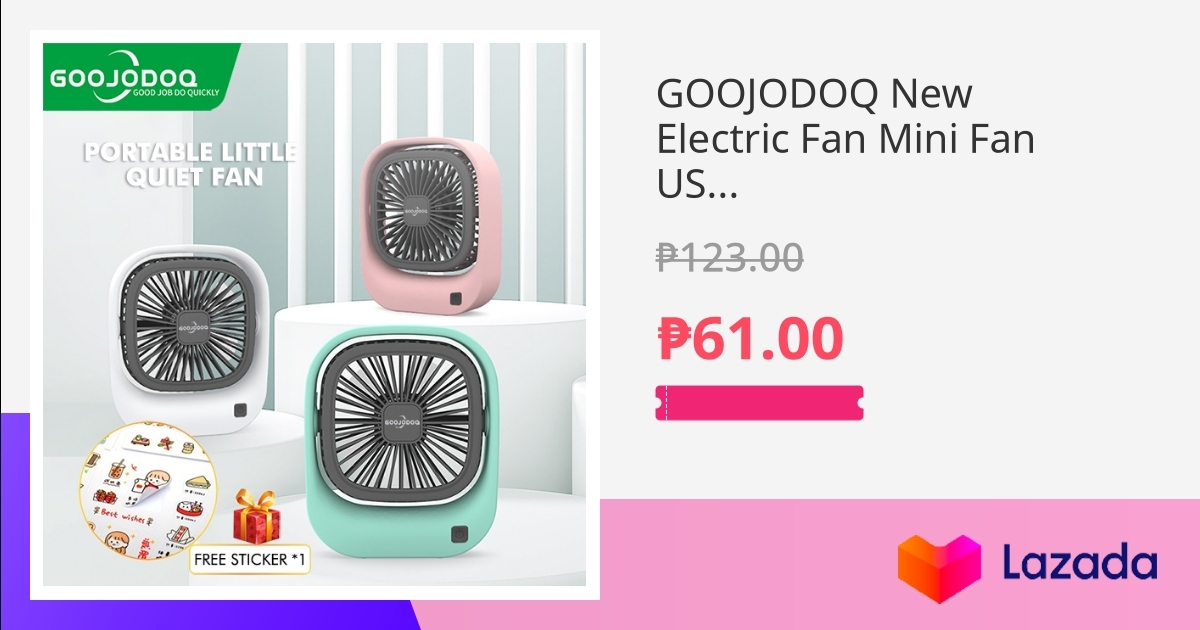 GOOJODOQ New Electric Fan Mini Fan USB Rechargeable Table Fan Directional Adjustable Fan