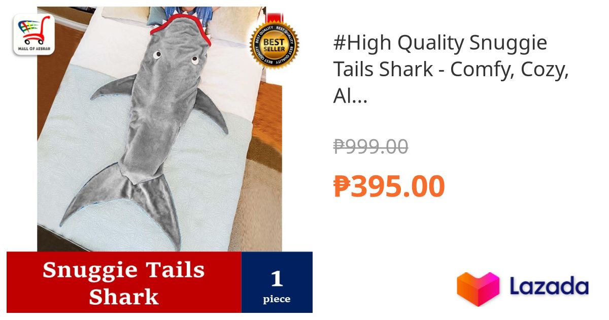 High Quality Snuggie Tails Shark Comfy, Cozy, All Season, Wearable