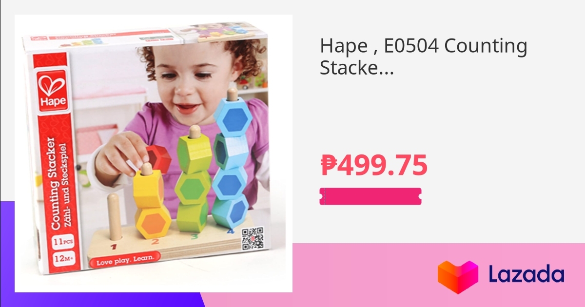 Hape E0504 Counting Stacker Educational Wooden Toy