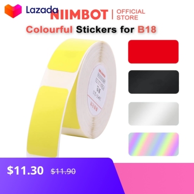 [for B18] [Colourful Series] NIIMBOT Thermal Label Stickers for B18 ...