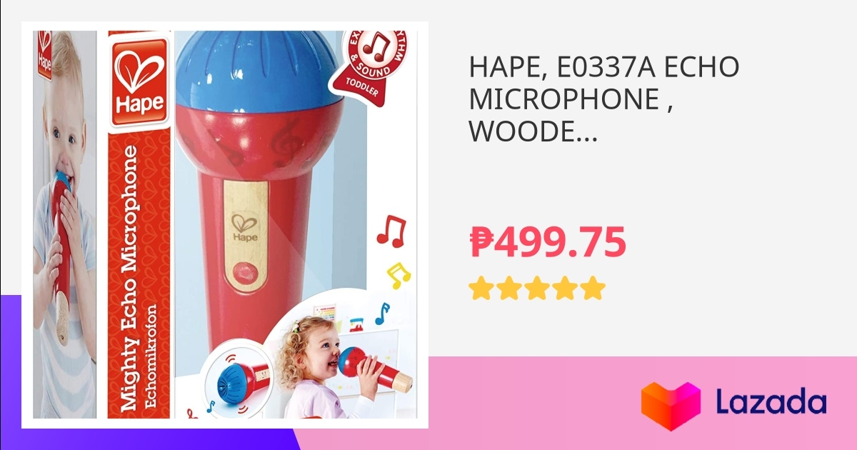 Hape E0337A Echo Microphone Wooden Toys Toddler Music