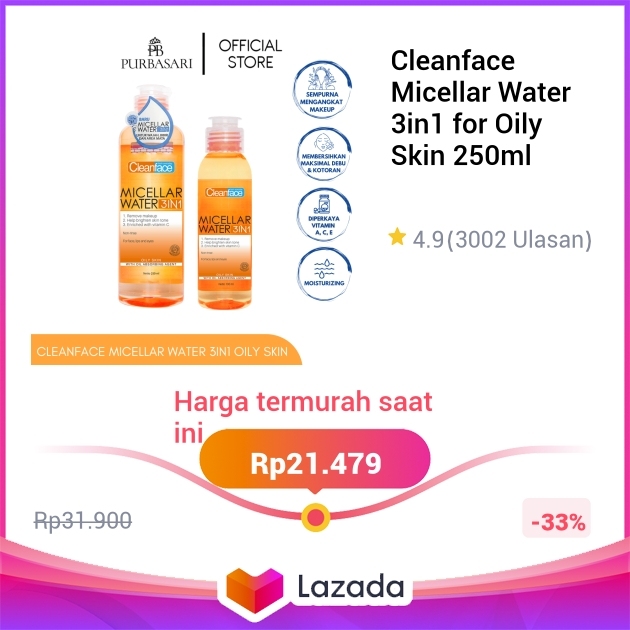 Cleanface Micellar Water 3in1 for Oily Skin 250ml