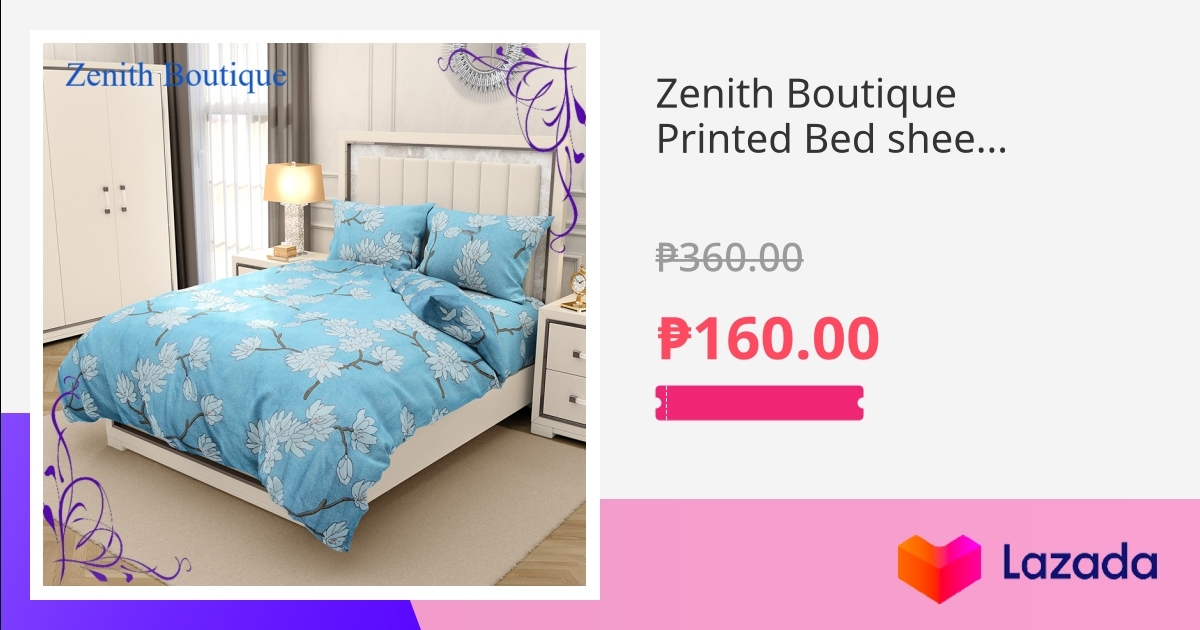 Zenith Boutique Printed Bed sheet Collection 3in1 Bedding Set ( 2