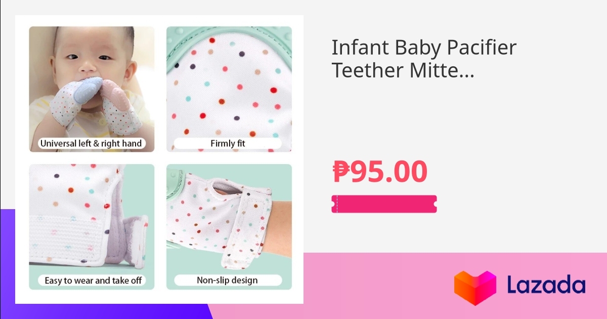 Infant Baby Pacifier Teether Mitten Silicone Safe Teething Glove THE