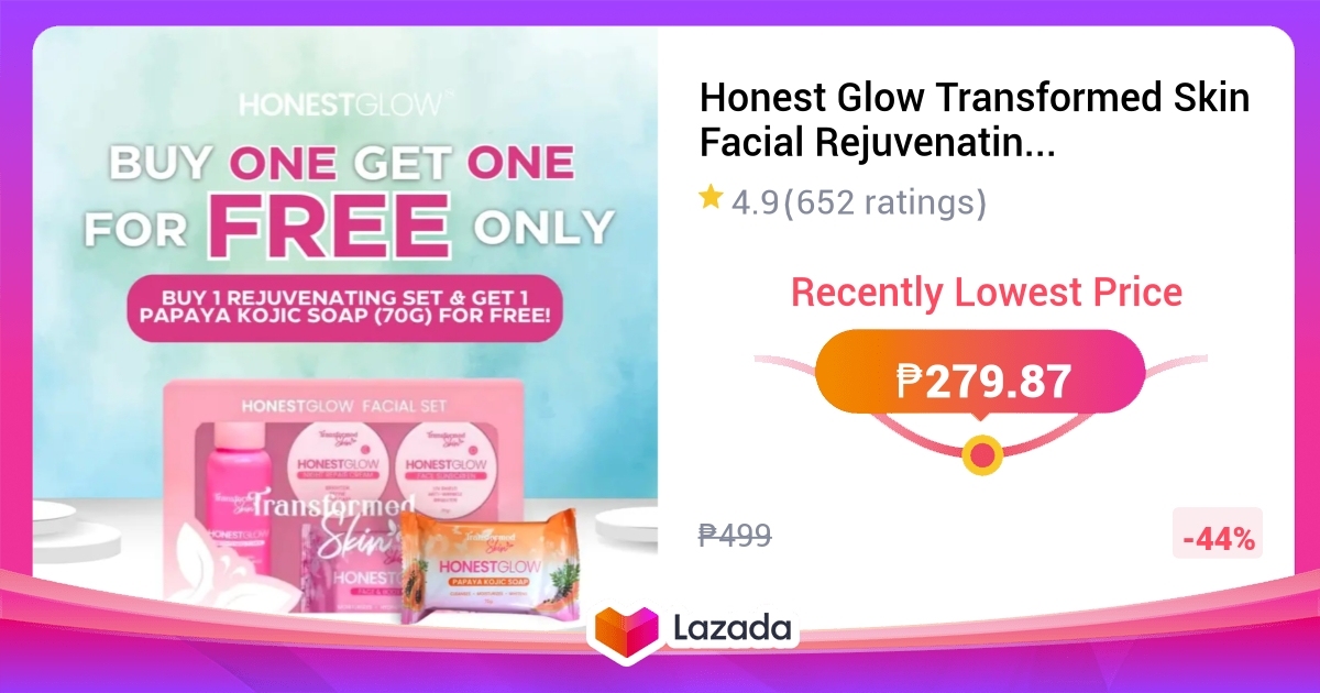 Honest Glow Transformed Skin Facial Rejuvenating Set
