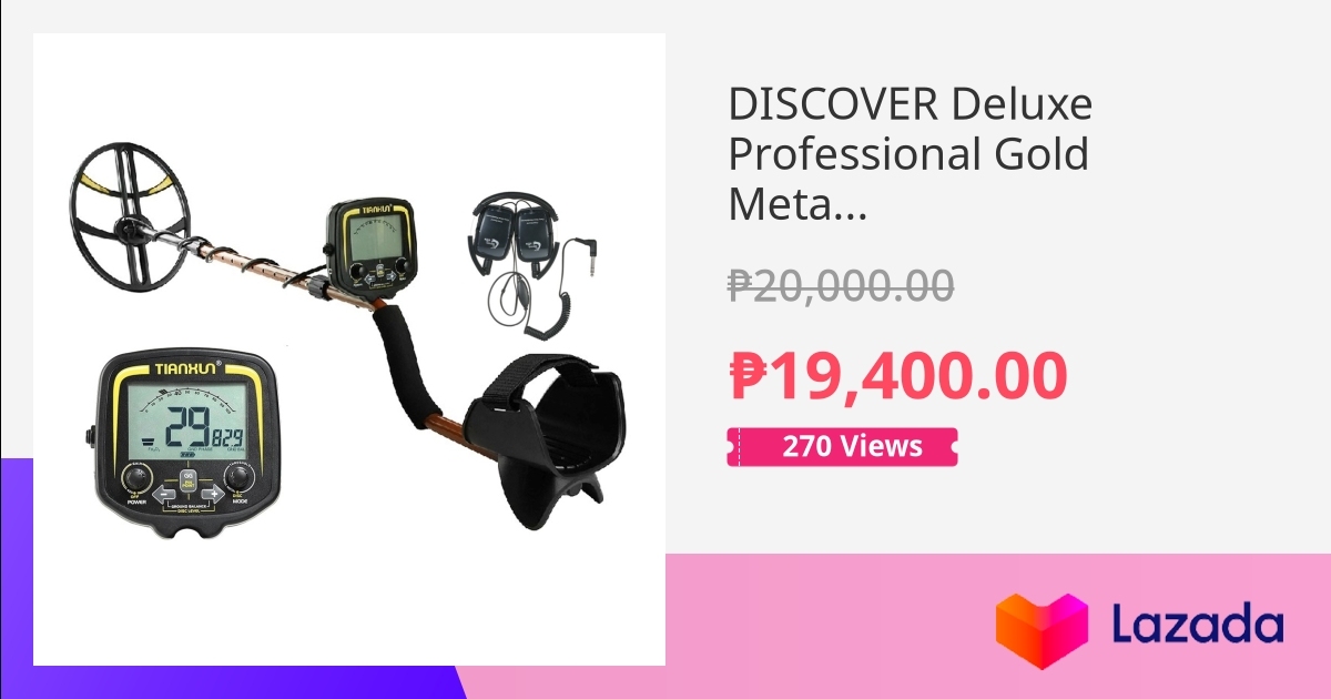 DISCOVER Deluxe Professional Gold Metal Detector for Gold with