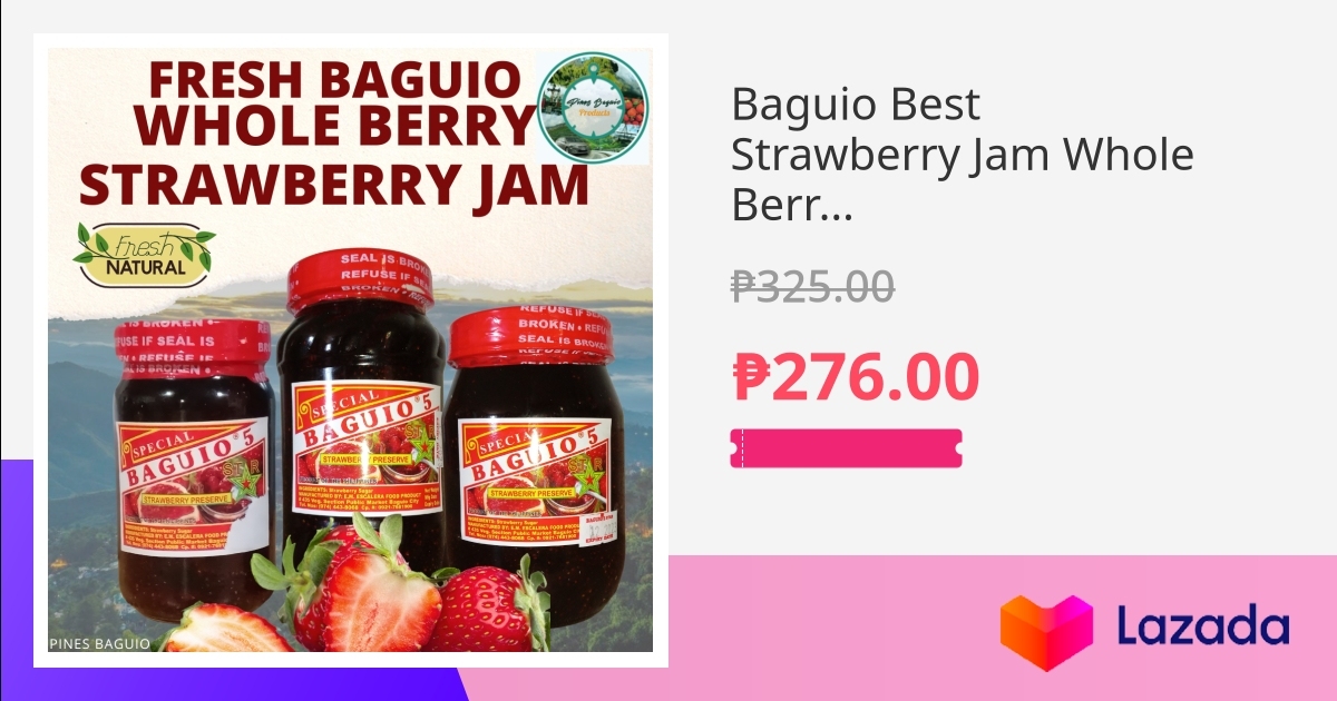 Baguio Best Strawberry Jam Whole Berry ( DUO DEALS)