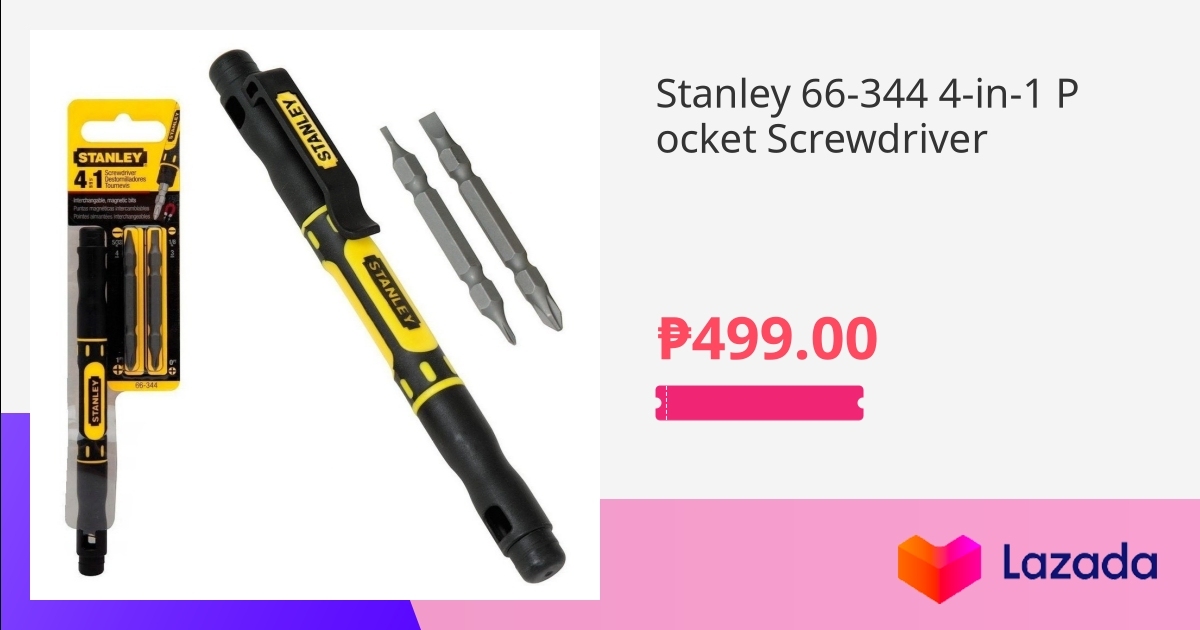 Stanley 66344 4in1 Pocket Screwdriver