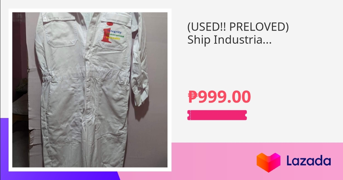  USED PRELOVED Ship Industrial Coverall Boiler Suit Jumpsuit 