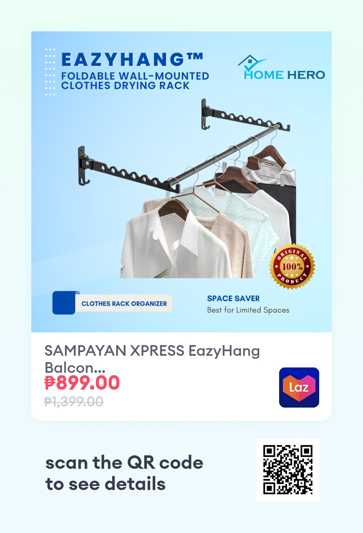 SAMPAYAN XPRESS EazyHang Balcony Condo Laundry Clothes Folding sampayan-xpress-eazyhang-balcony-condo-laundry-clothes-folding