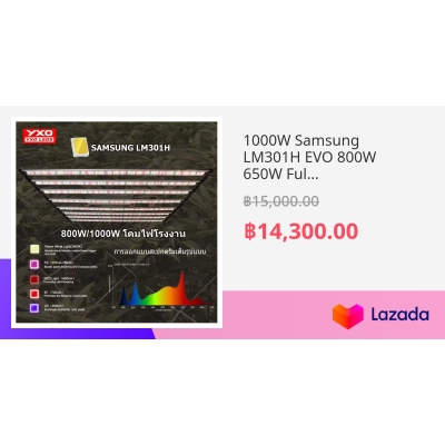 1000W Samsung LM301H EVO 800W 650W Full Spectrum LED Growth Light Bar ...