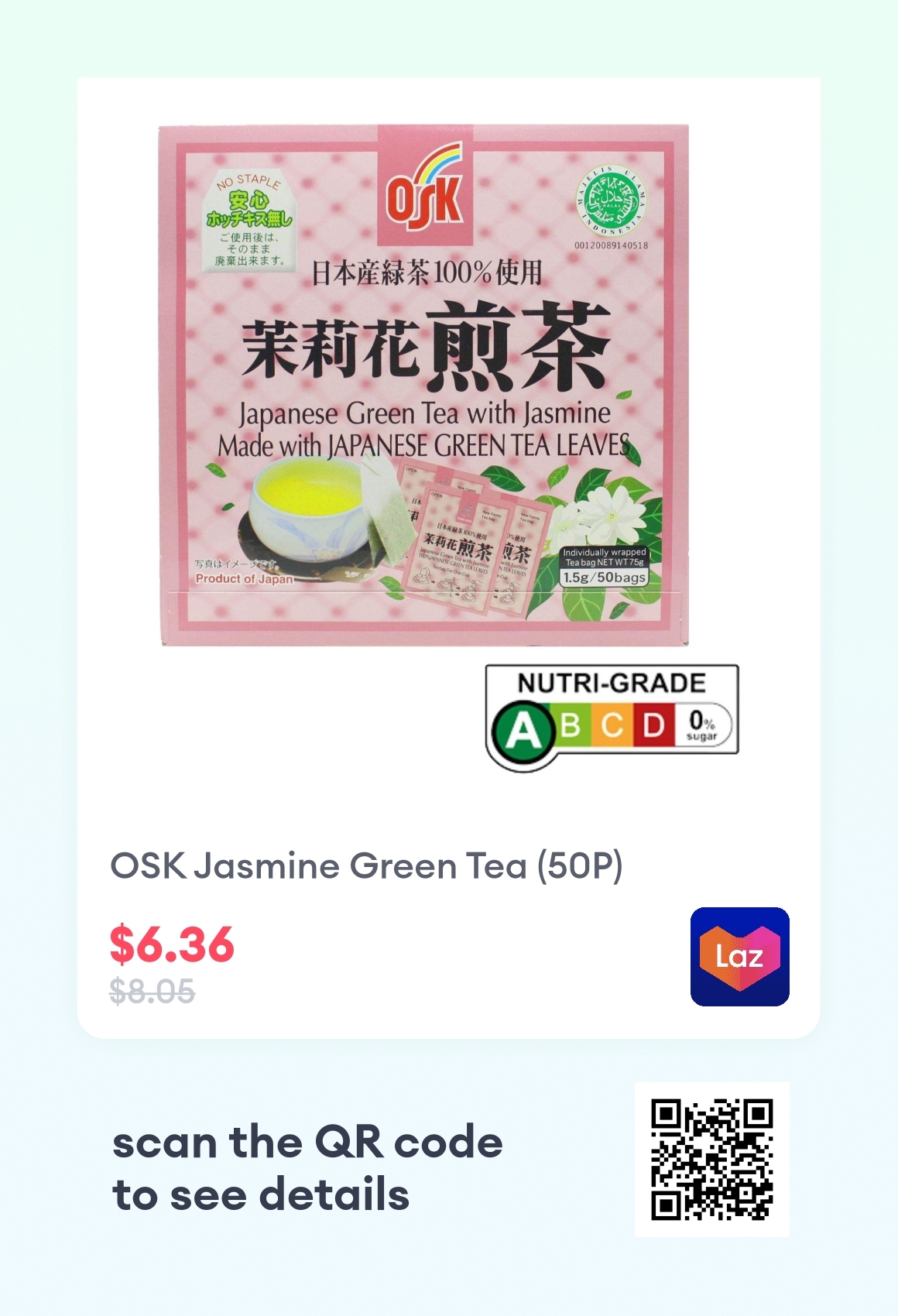 OSK Jasmine Green Tea (50P)