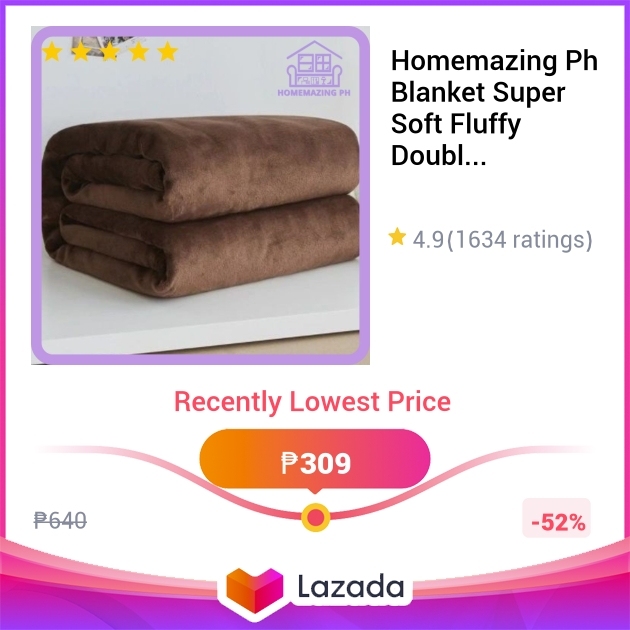 Homemazing Ph Blanket Super Soft Fluffy Double and Queen Size Kumot