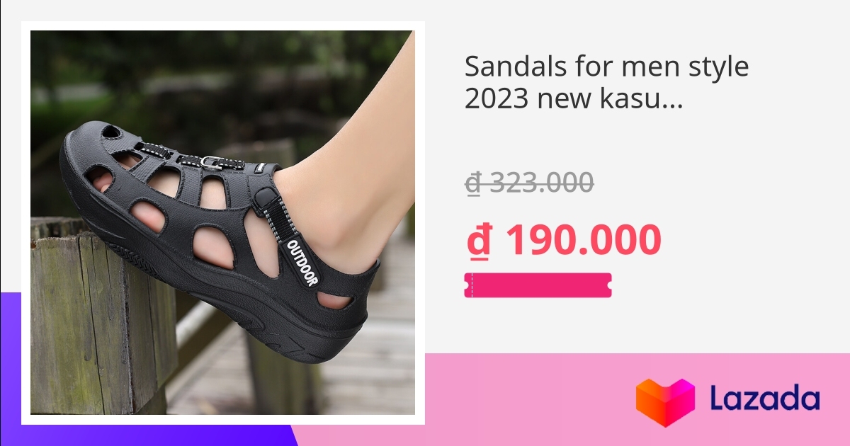 Sandals for men style 2023 new kasut selipar lelaki viral dewasa trend ...