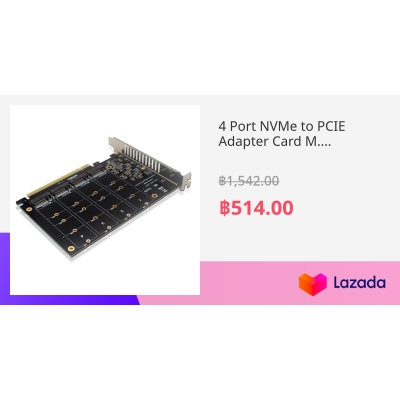 thumbnail image 2 of 4 Port M.2 NVMe S To PCIE X16M Key Ha Drive Reader Ubuy 2 of 10