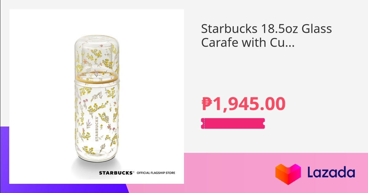 Starbucks 18.5oz Glass Carafe with Cup SummerFields