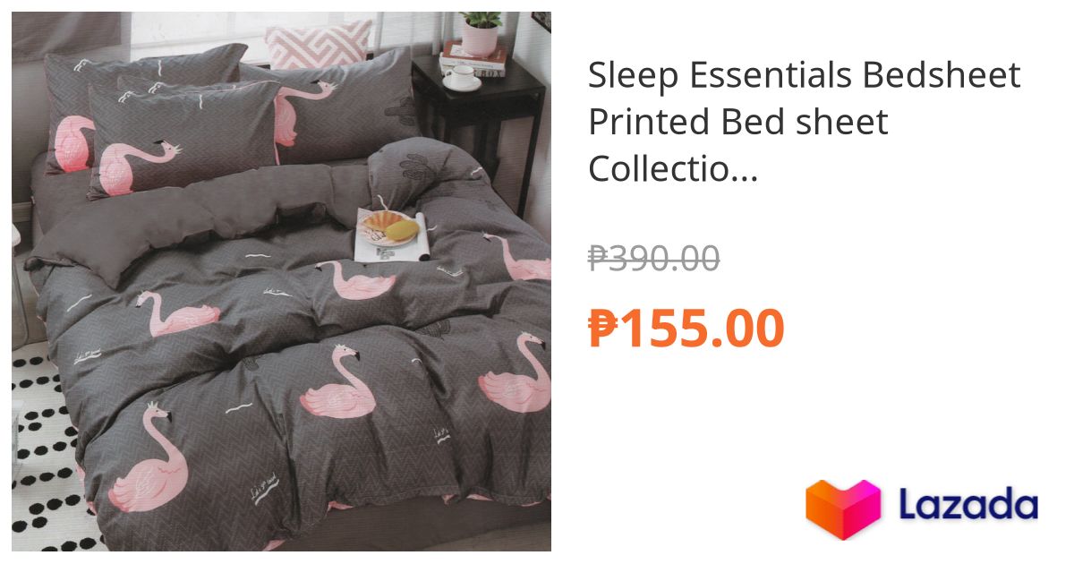 Sleep Essentials Bedsheet Printed Bed sheet Collection 3in1 Bedding Set