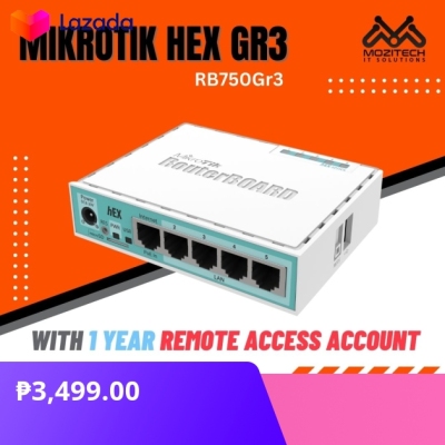 MikroTik hEX - RB750Gr3 - hEX GR3 - Router - 5 Ports - Free 1 Year ...