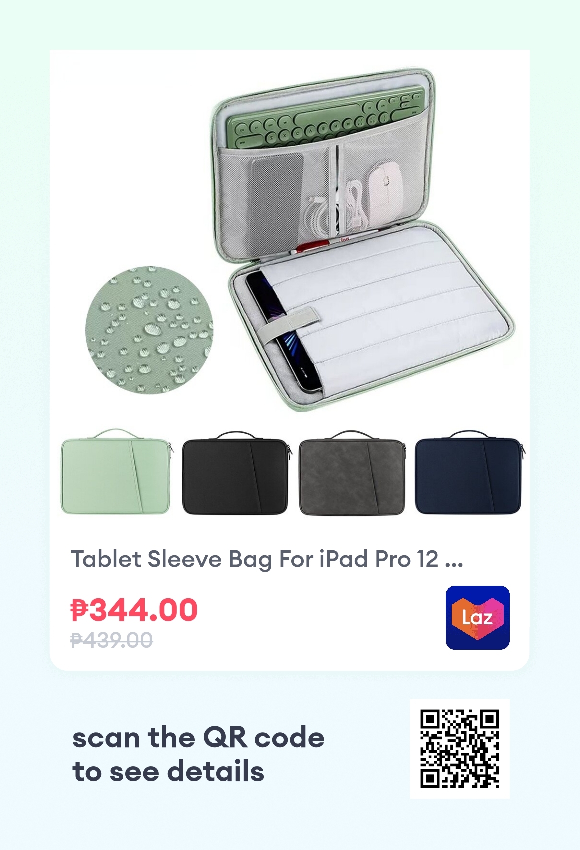 Tablet Sleeve Bag For iPad Pro 12 9 11 13 inch Pouch For iPad 10th 9th