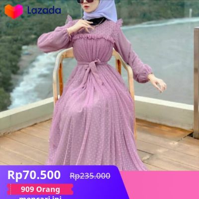 Kem Store Realpict Marbela Dress Wanita Terbaru Modern Lebaran