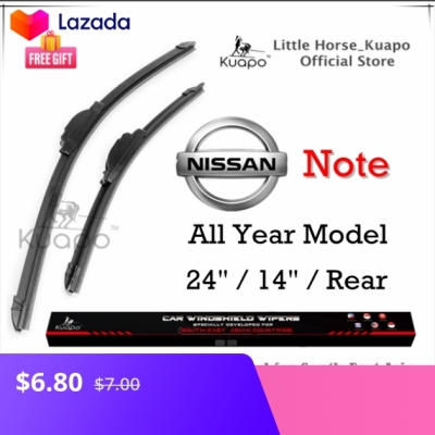 Front Rear Wiper Blades Set Kit for Nissan Note 2006-2013