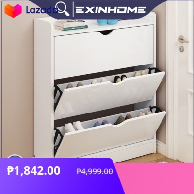 EXINHOME Shoe Cabinet Shoe Rack Organizer Tipping Bucket Home Outer ...