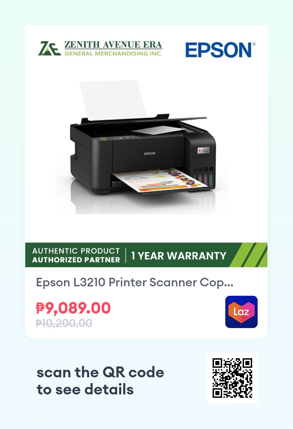 Epson L3210 Printer Scanner Copy Printer | Epson Printer | Ink Tank ...
