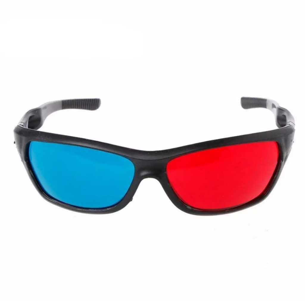 Dimart Plastic Frame Red Blue Lens Anaglyph Glasses for 3D Films Games