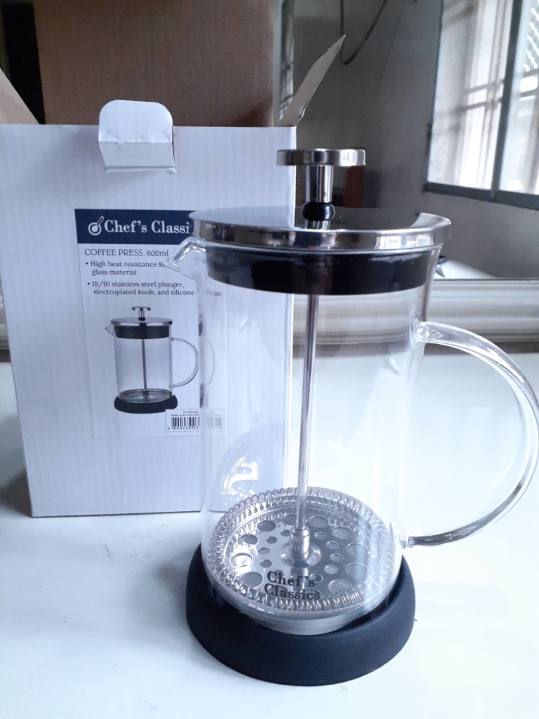 Glass French Press Coffee Tea Maker, 600ml Coffee Press, Borosilicate Glass  With Heat Resistant Han