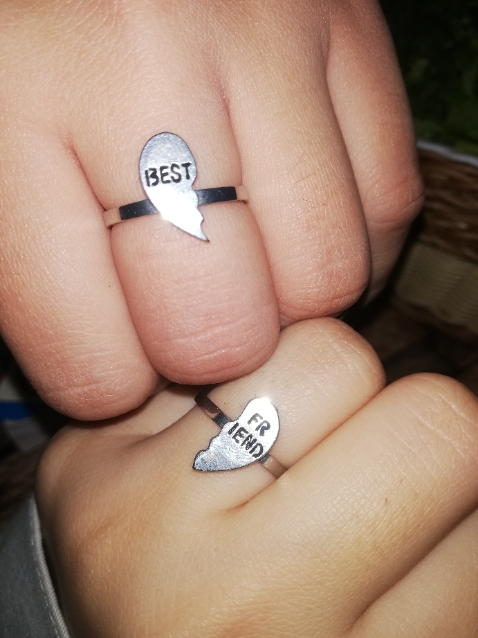  Best Friend Broken Heart Love Ring for me and women