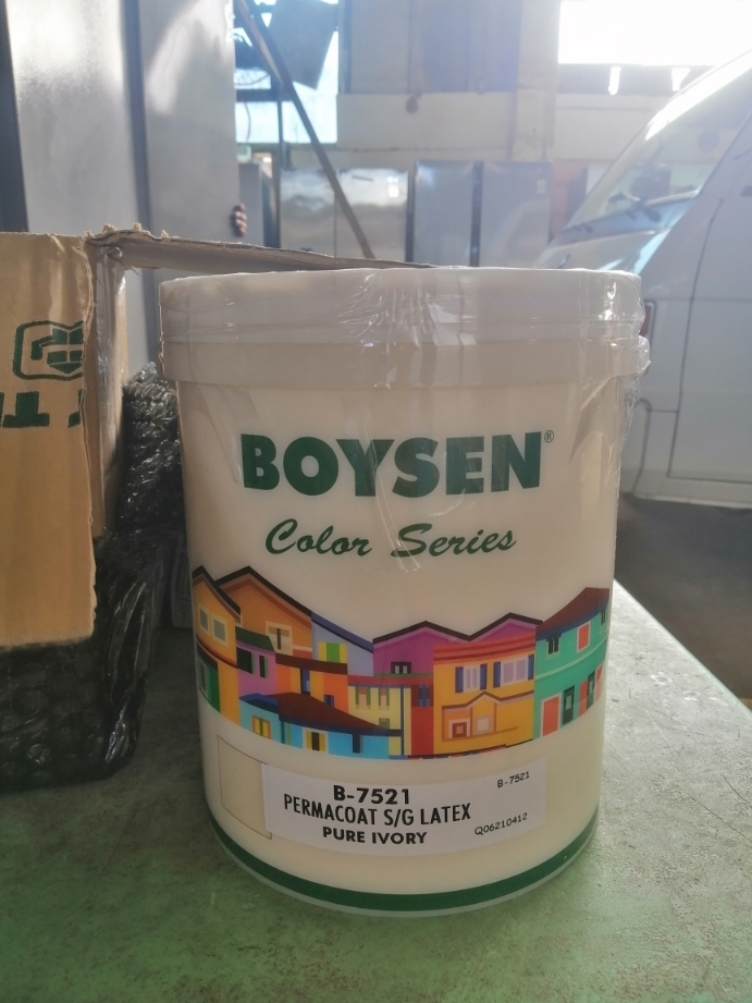 Boysen Permacoat Semi Gloss Latex Pure Ivory B7521 Acrylic Latex Paint 4l Lazada Ph