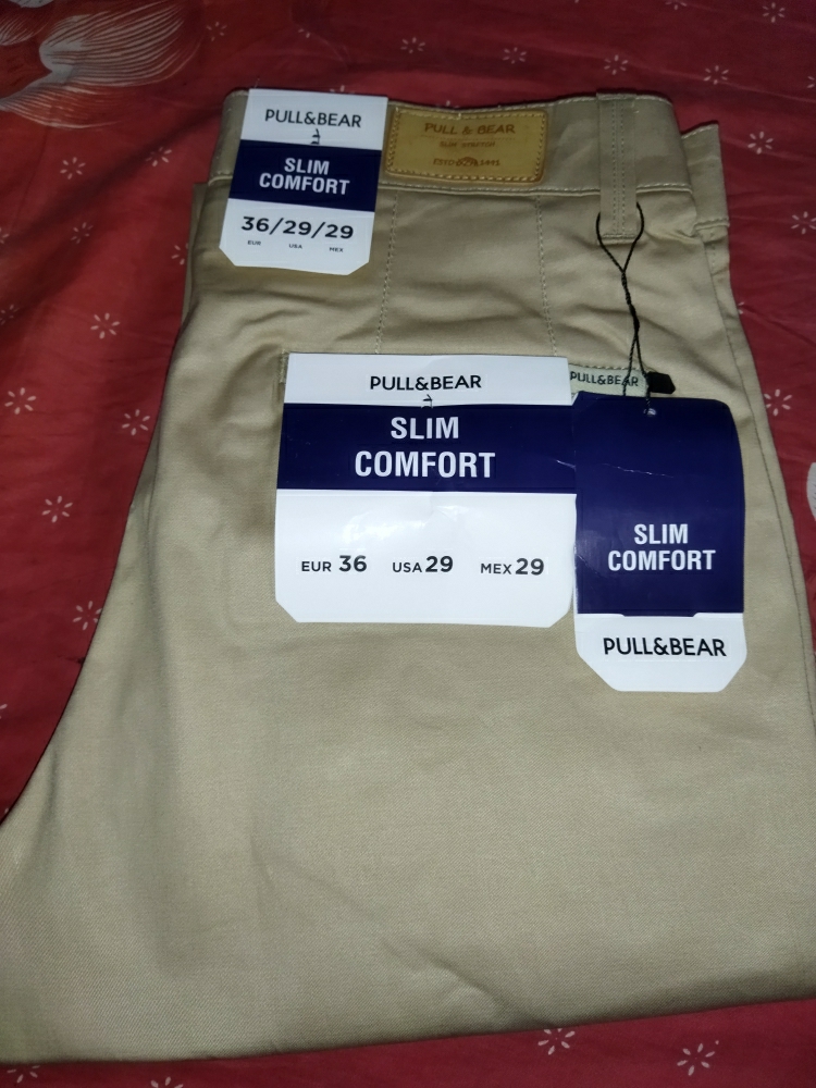 Celana chinos panjang pria branded pull 