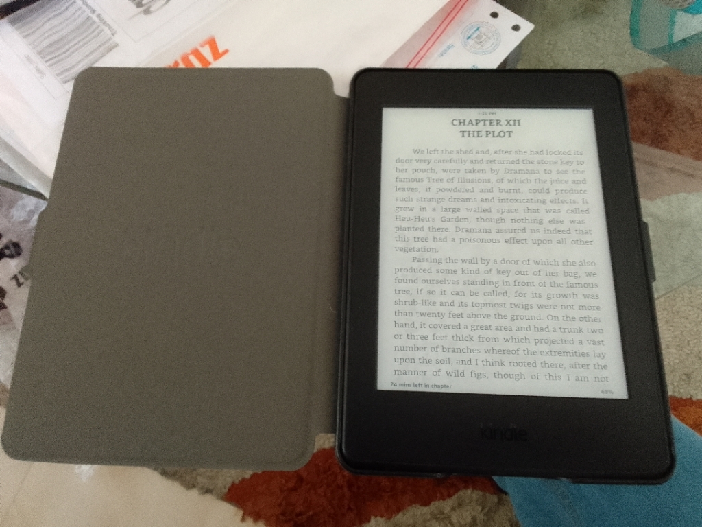 Aesthethic Botanical Blue Floral Kindle Paperwhite Case Cover, Kobo, Free Personalization - View #4