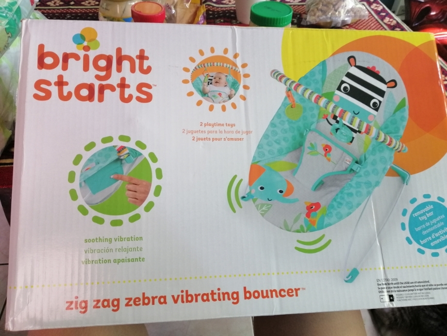 zig zag zebra vibrating bouncer