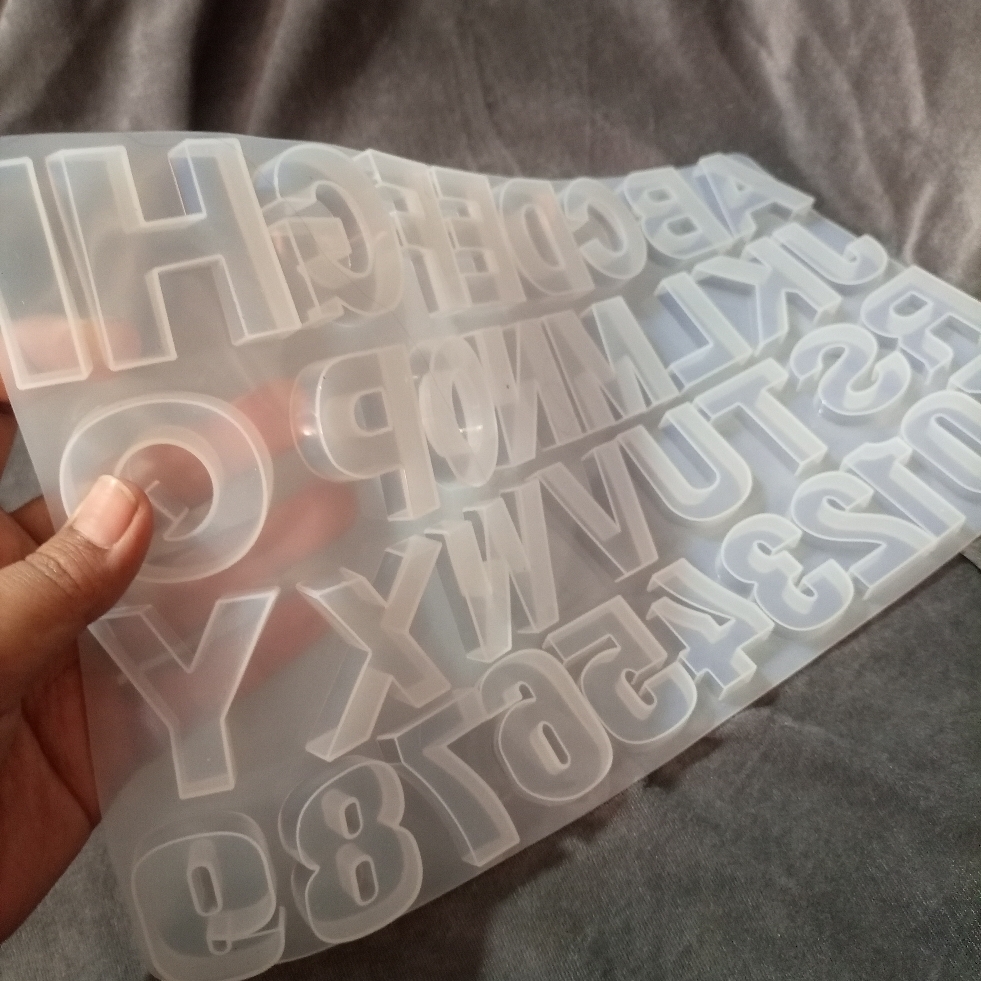 Resin Molds Letters Large Silicone Molds for Resin Jewelry Resin