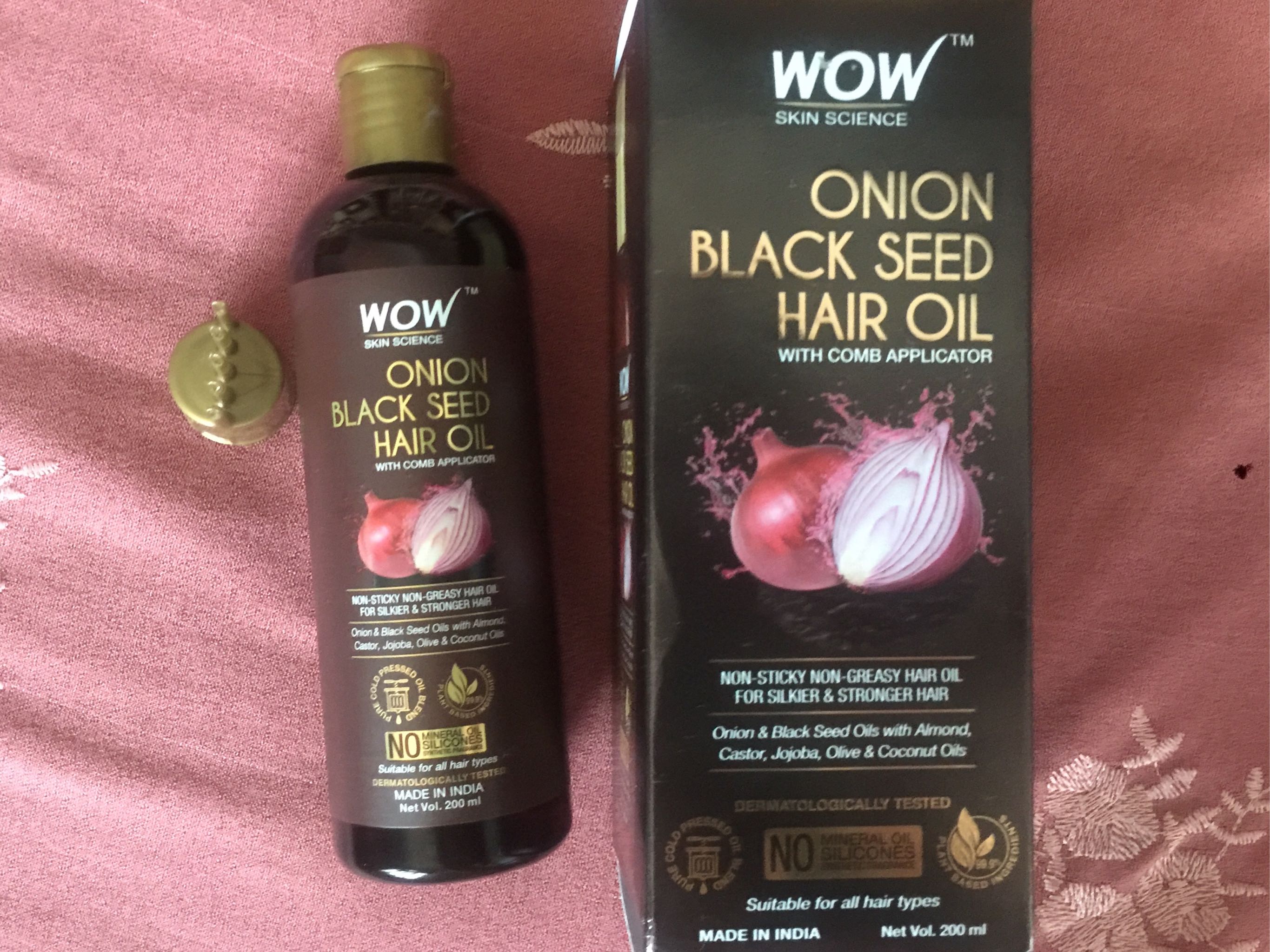 WOW Skin Science Onion Black Seed Hair Oil - WITH COMB APPLICATOR 200 ml:  Buy Online at Best Prices in Nepal 